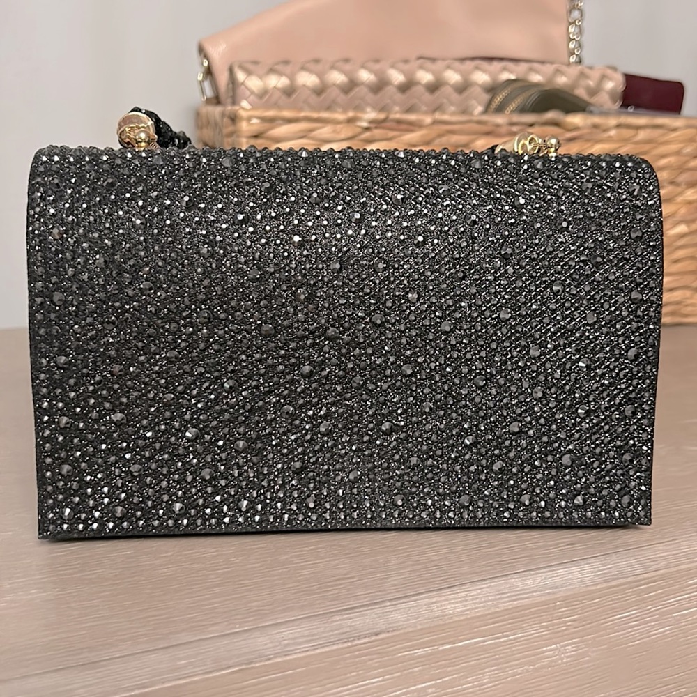 Black sparkly purse